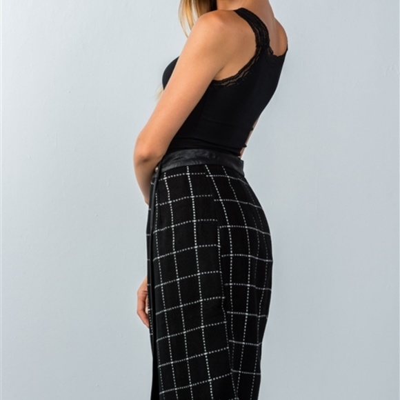 CHECK LAP WRAP MIDI SKIRT - Picture 4 of 4